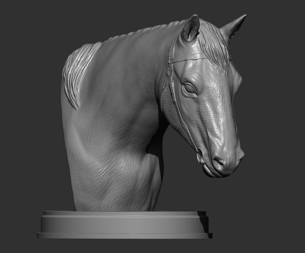 Horses head 3D print model 3D print model_5