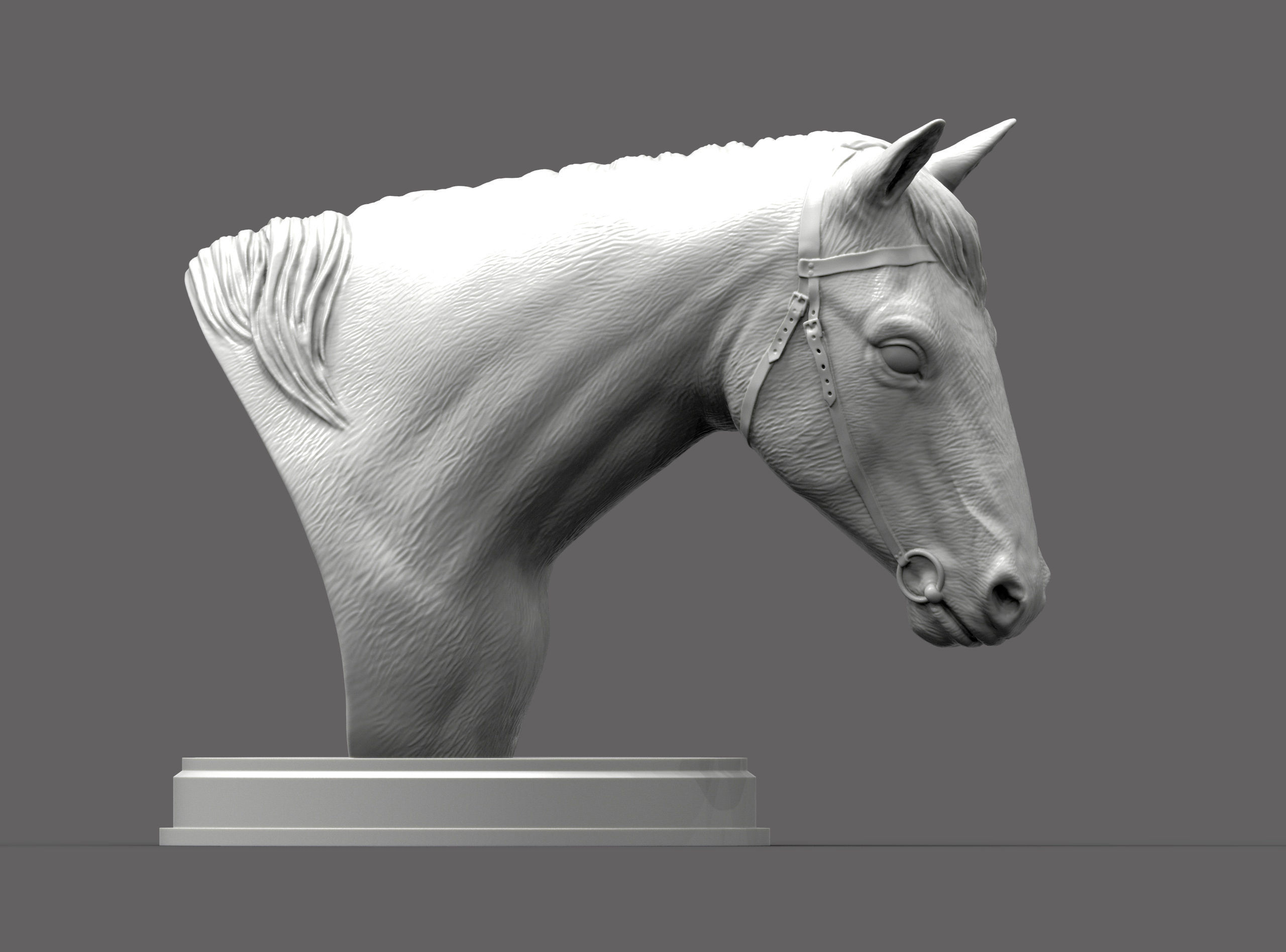 Horses head 3D print model 3D print model_2