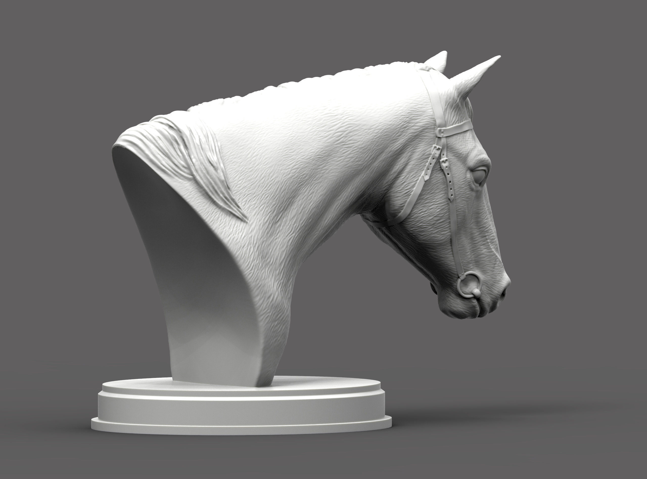 Horses head 3D print model 3D print model_3