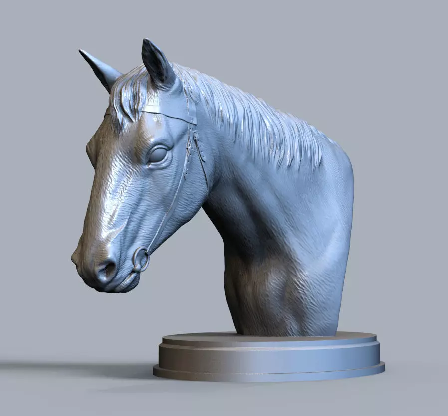 Horses head 3D print model 3D print model_0