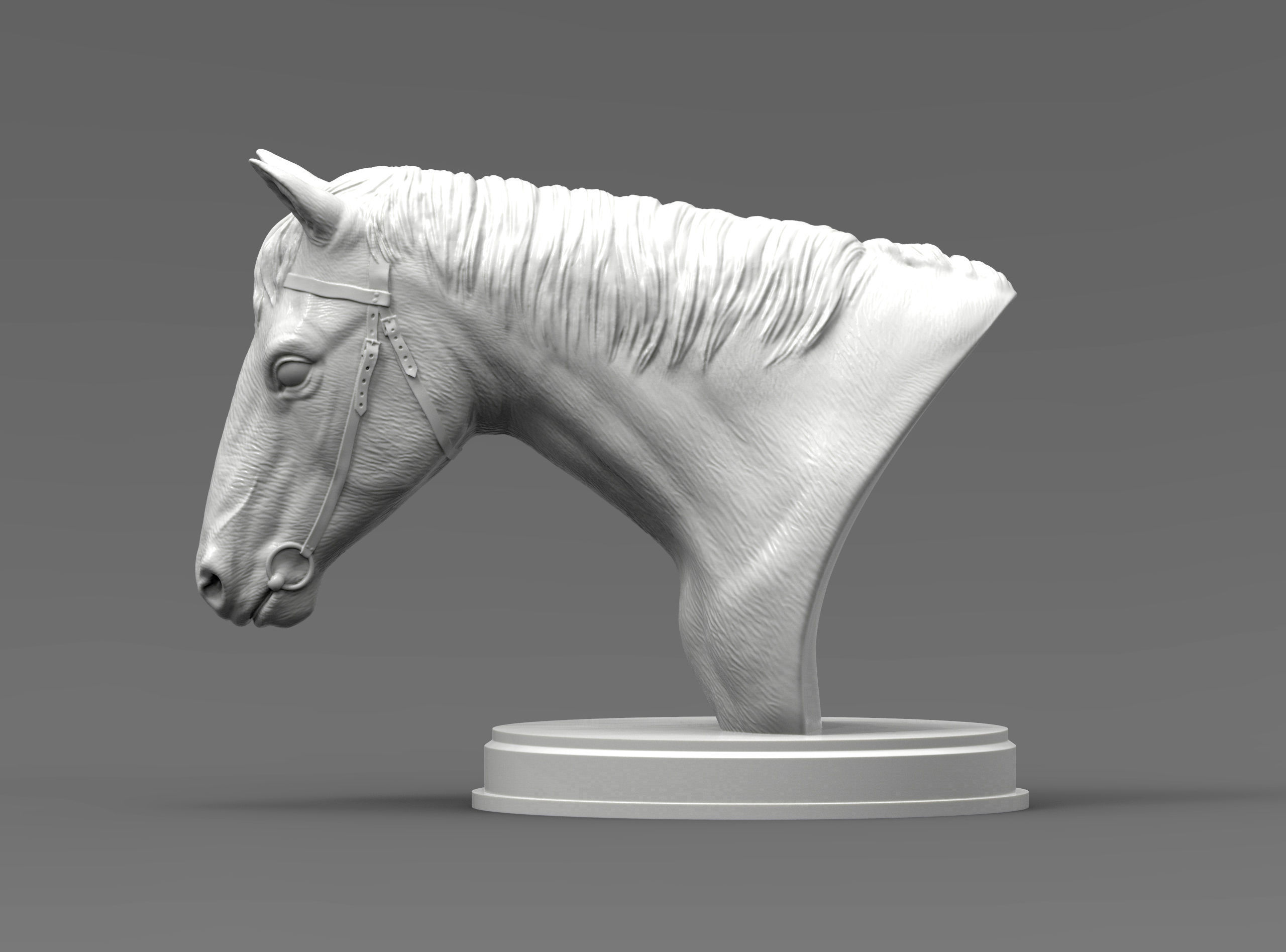Horses head 3D print model 3D print model_1