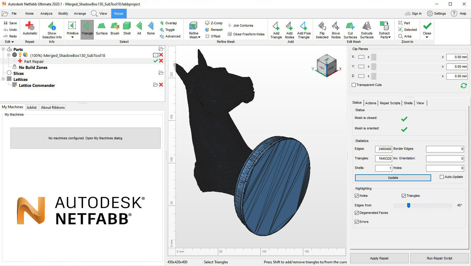 Horses head 3D print model 3D print model_9