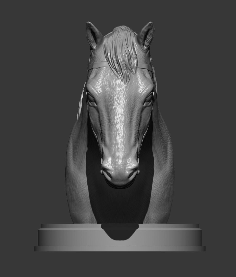 Horses head 3D print model 3D print model_8