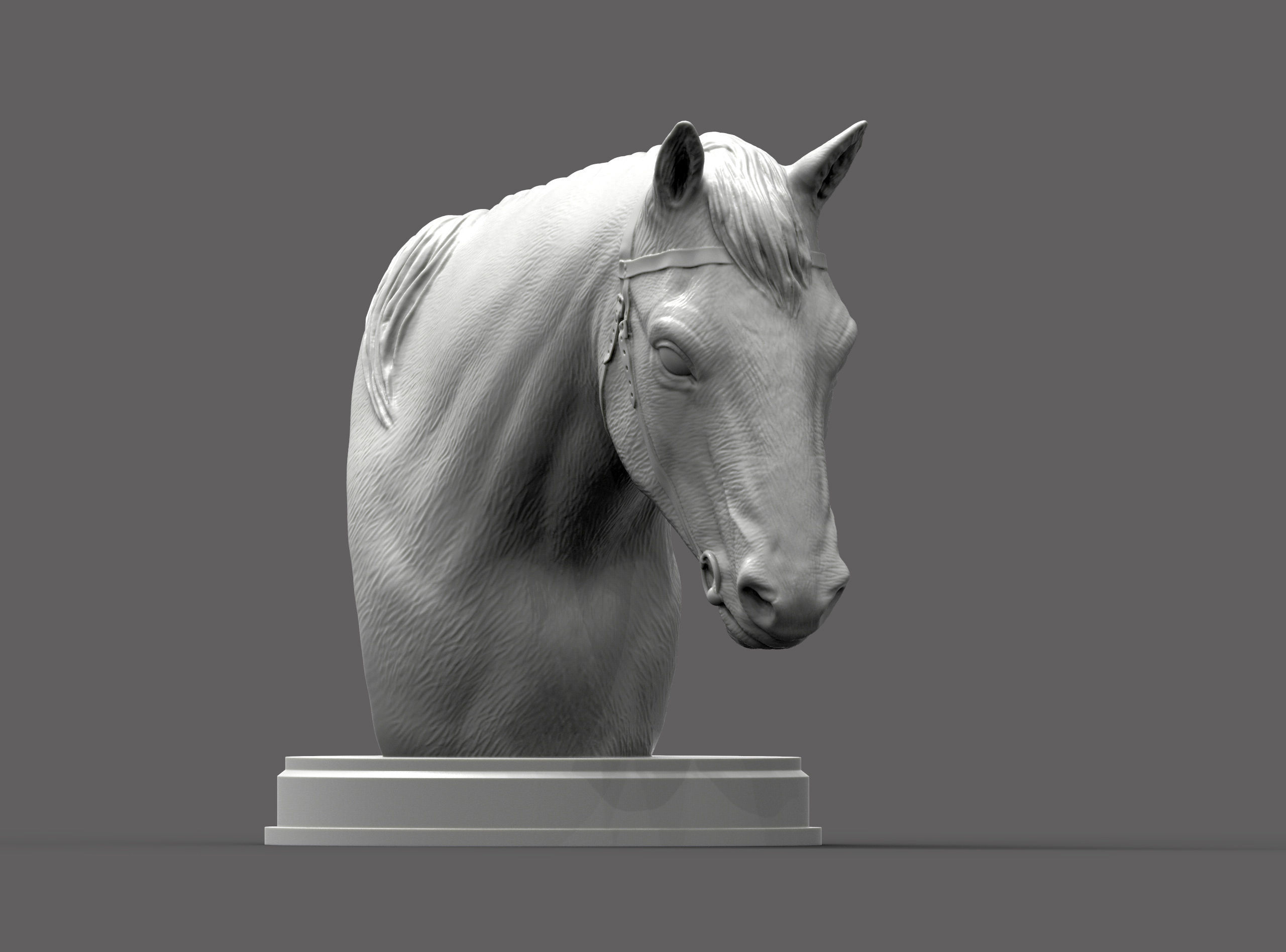 Horses head 3D print model 3D print model_4