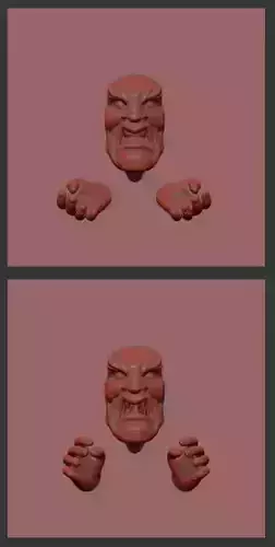 3d print angry face wall sculpture
