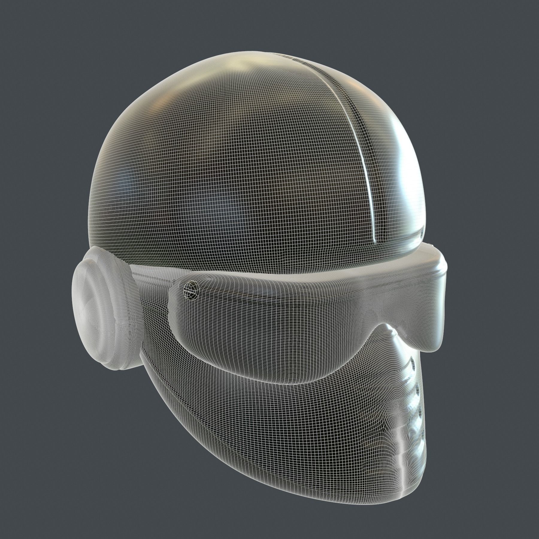 helmet high poly sculpt  3D model 3D model_8