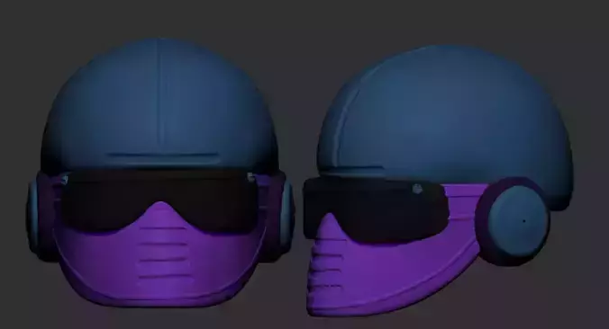 helmet high poly sculpt  3D model 3D model