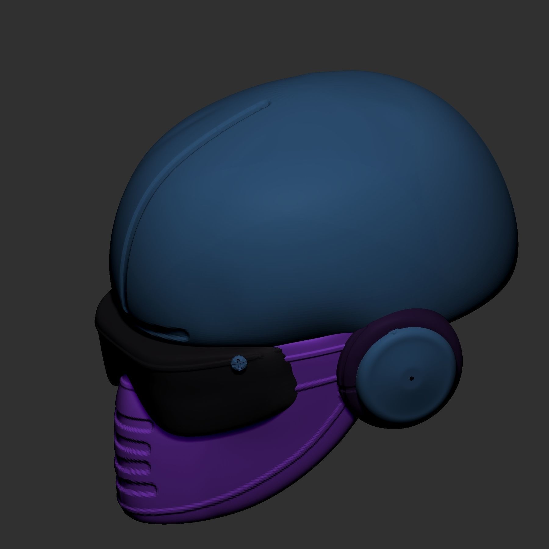 helmet high poly sculpt  3D model 3D model_5