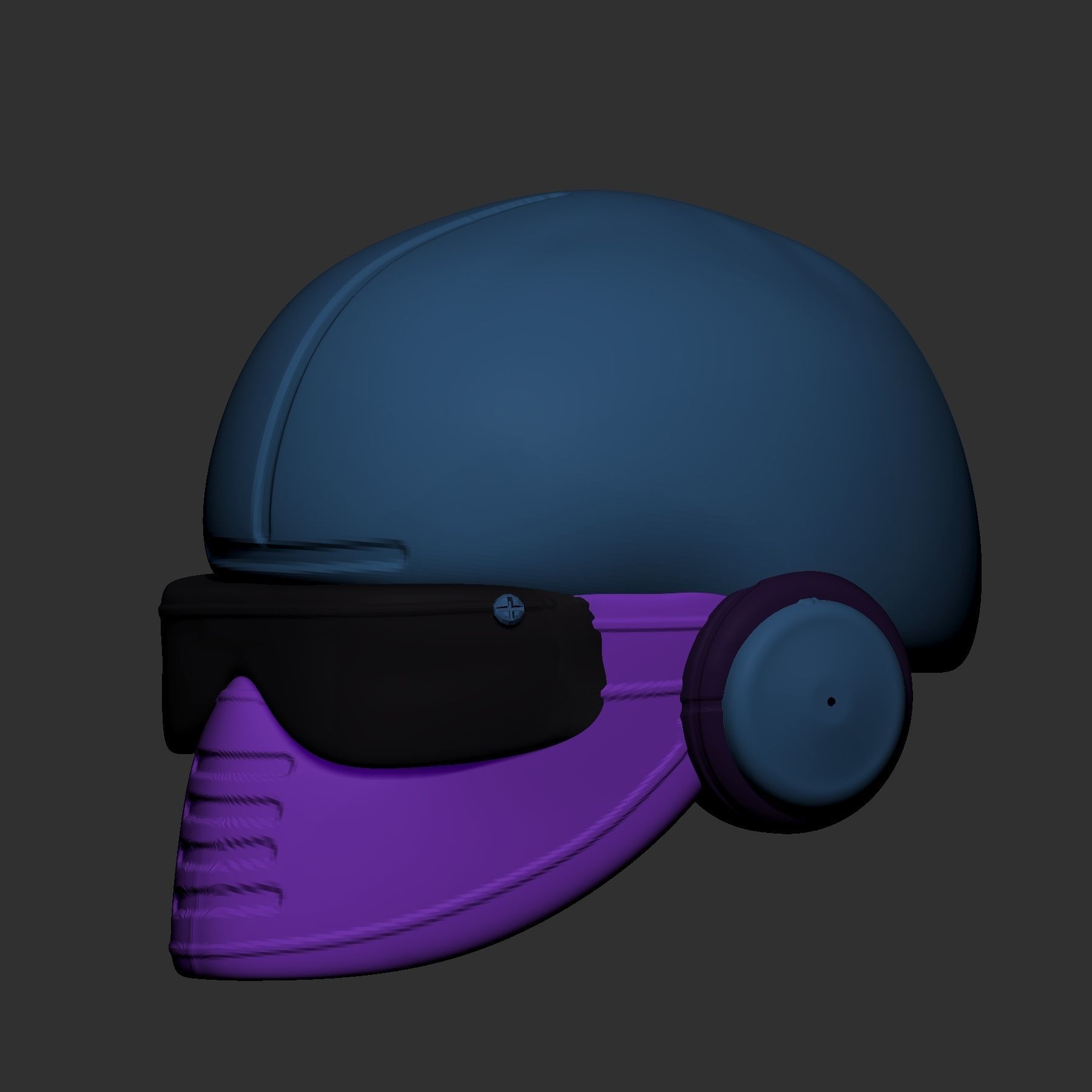 helmet high poly sculpt  3D model 3D model_2