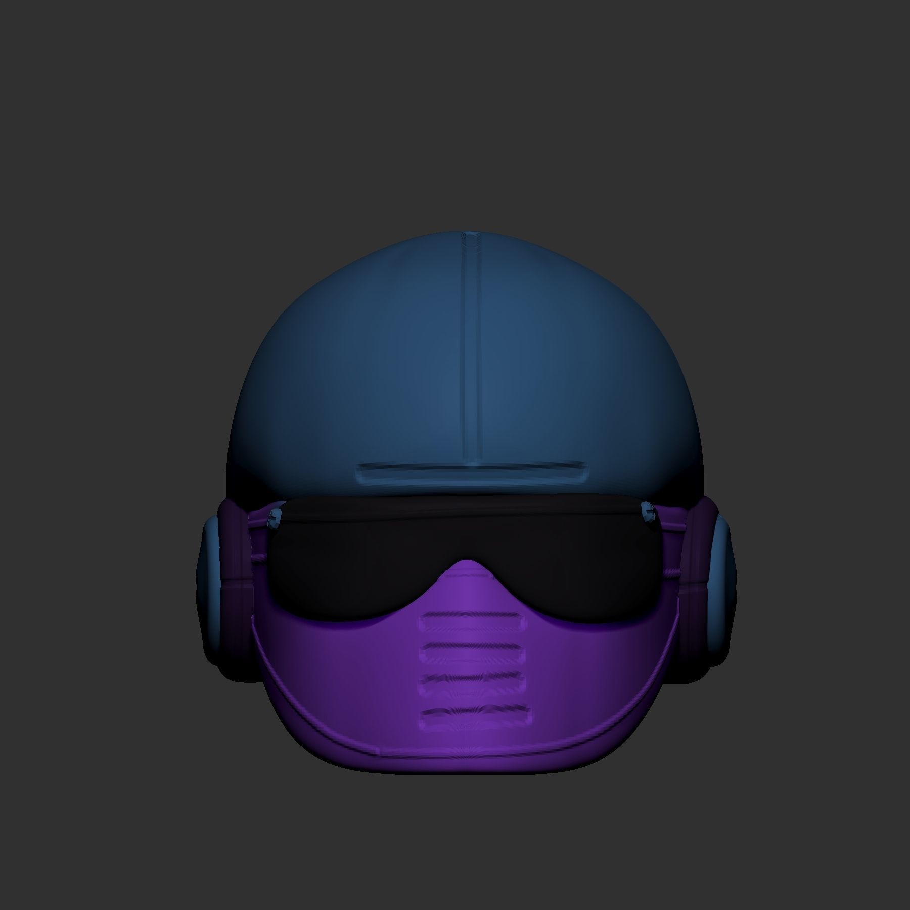 helmet high poly sculpt  3D model 3D model_1
