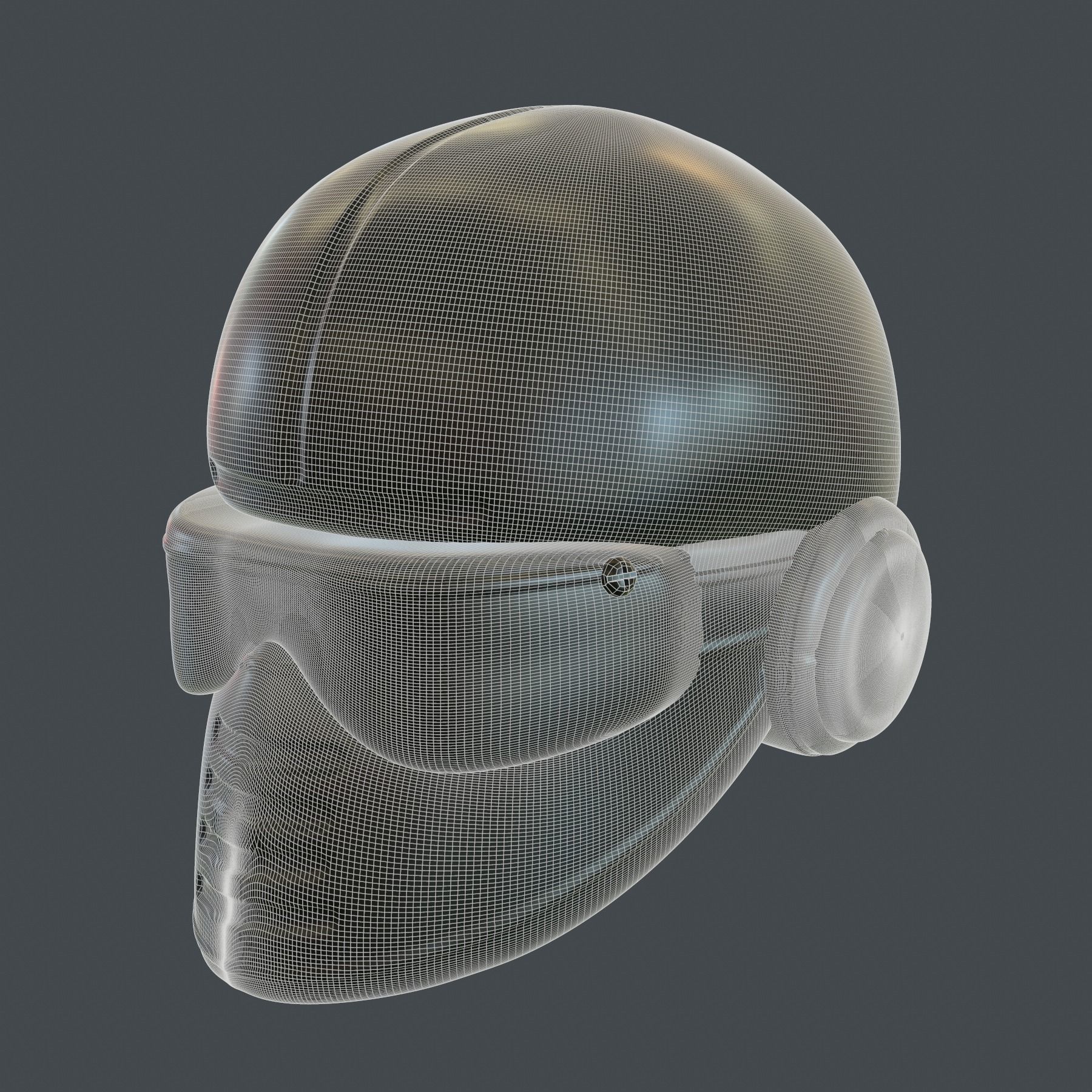 helmet high poly sculpt  3D model 3D model_7