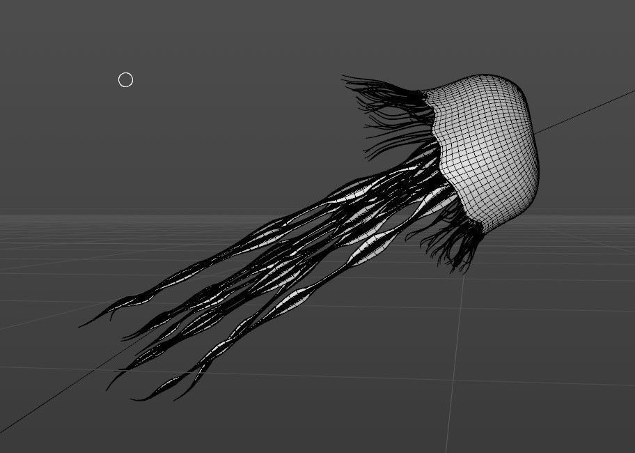 Procedural Jellyfish Animated 3D model 3D model_2