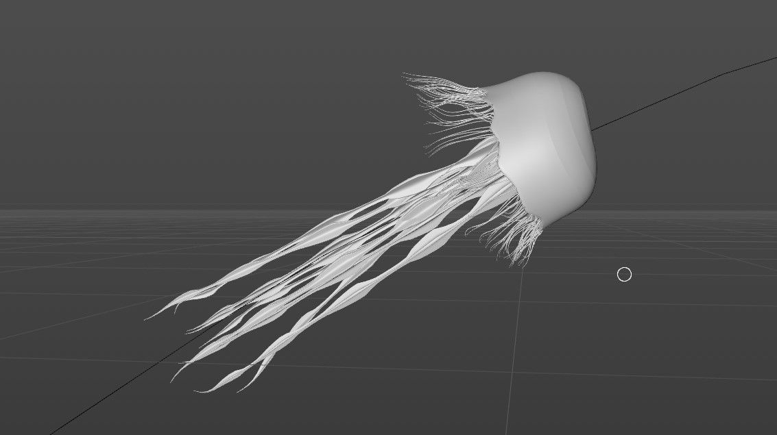 Procedural Jellyfish Animated 3D model 3D model_3