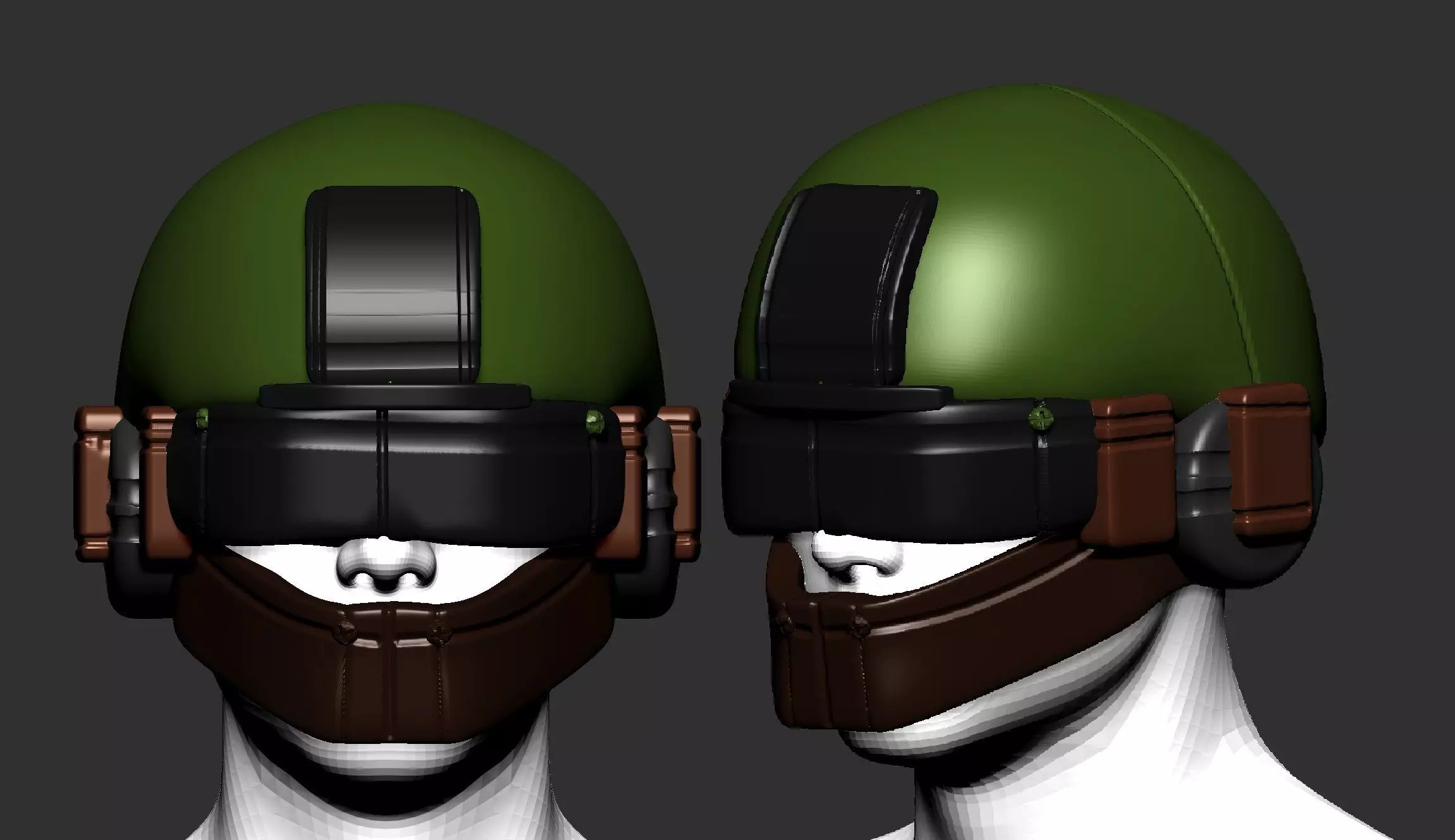 helmet high poly sculpt 3d printable  3D model_0
