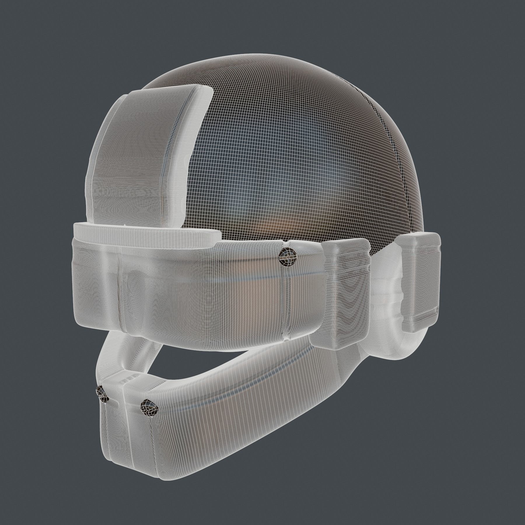 helmet high poly sculpt 3d printable  3D model_9