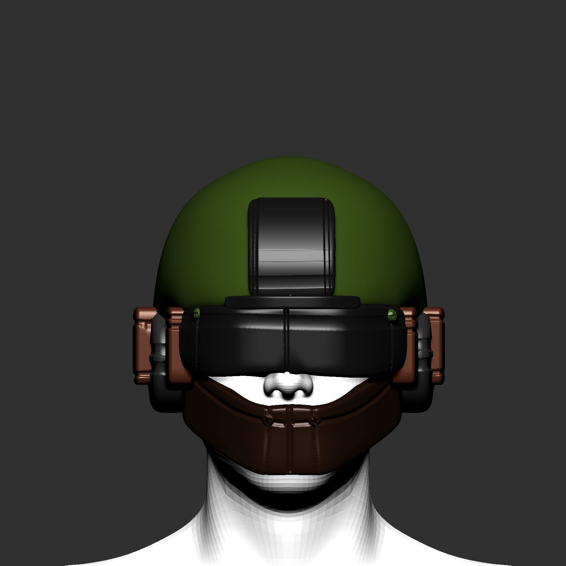 helmet high poly sculpt 3d printable  3D model_1