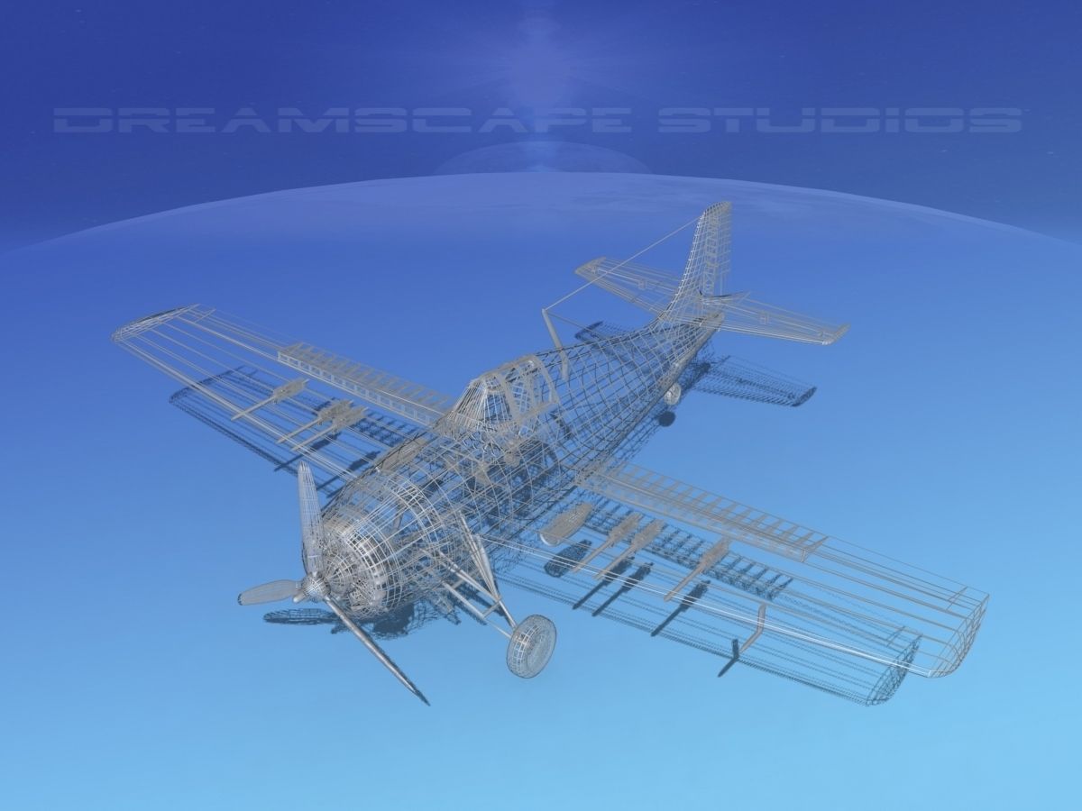 Grumman F4F-3 Wildcat V08 3D model_12
