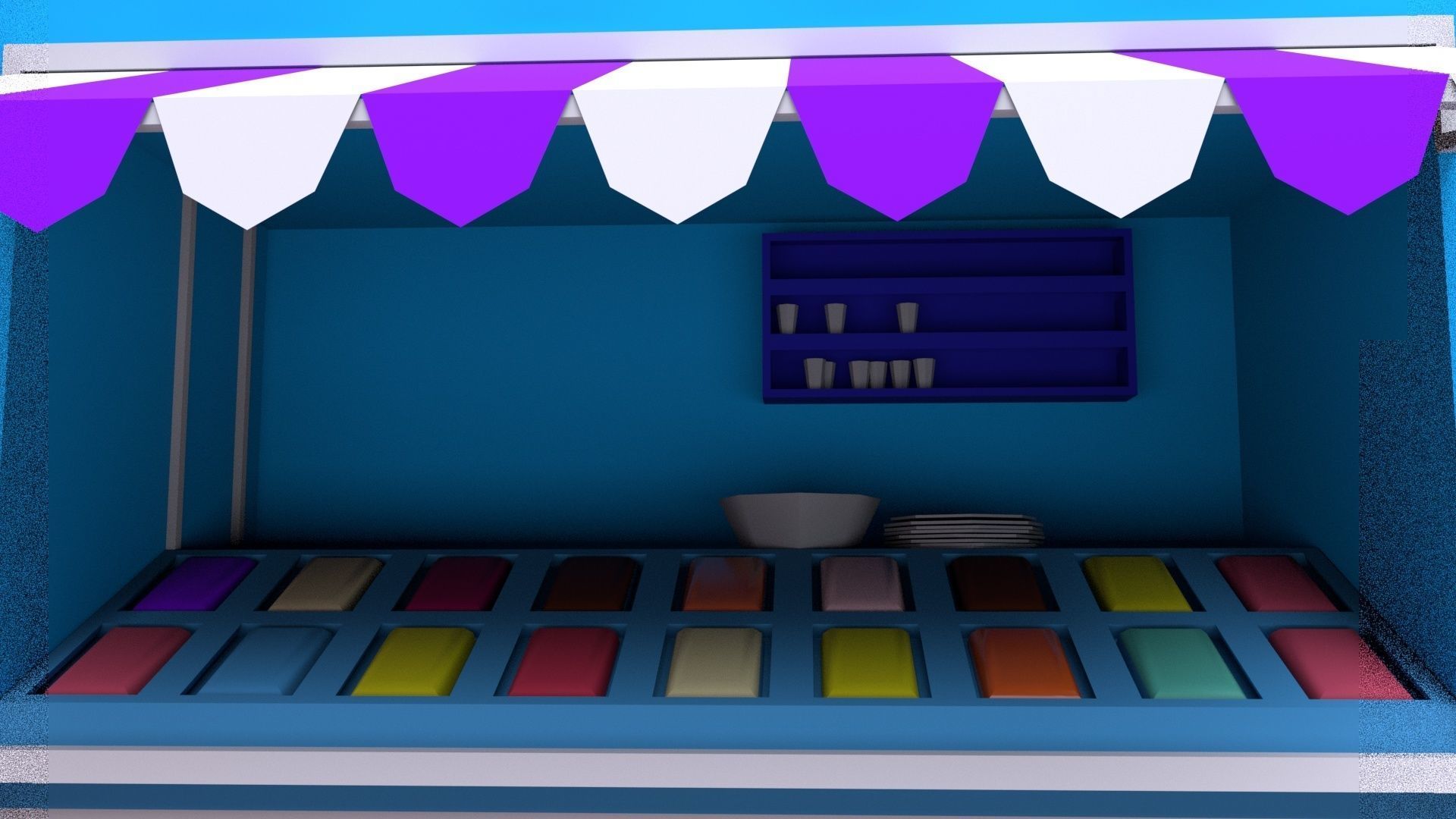 IceCreamCar ice cream truck Low-poly 3D model_1