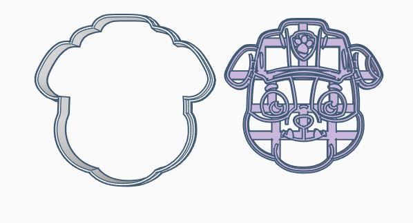 Paw Patrol Cookie Cutter Set 3D print model_4