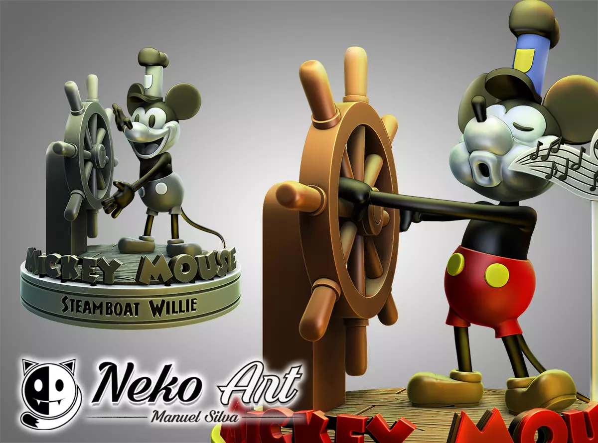 Fan Made Mickey figure - Steamboat Willie 3D print model_0