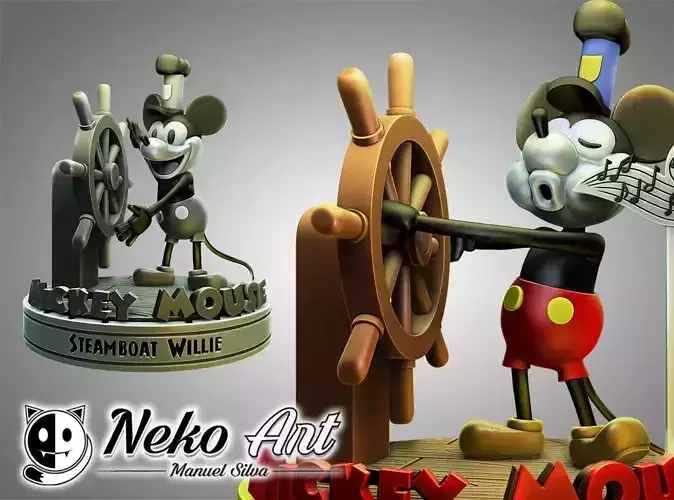 Fan Made Mickey figure - Steamboat Willie 3D print model