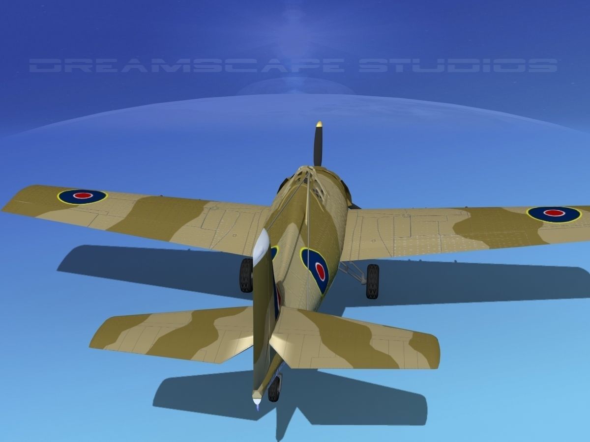 Grumman F4F-3 Wildcat V12 3D model_6