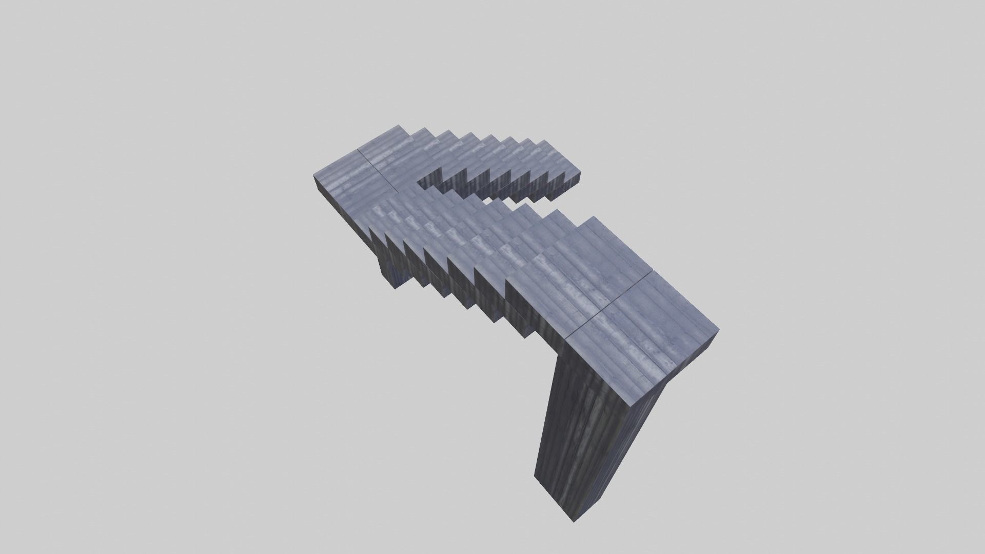 Wooden Staircase High-Poly model for game developing 3D model_5