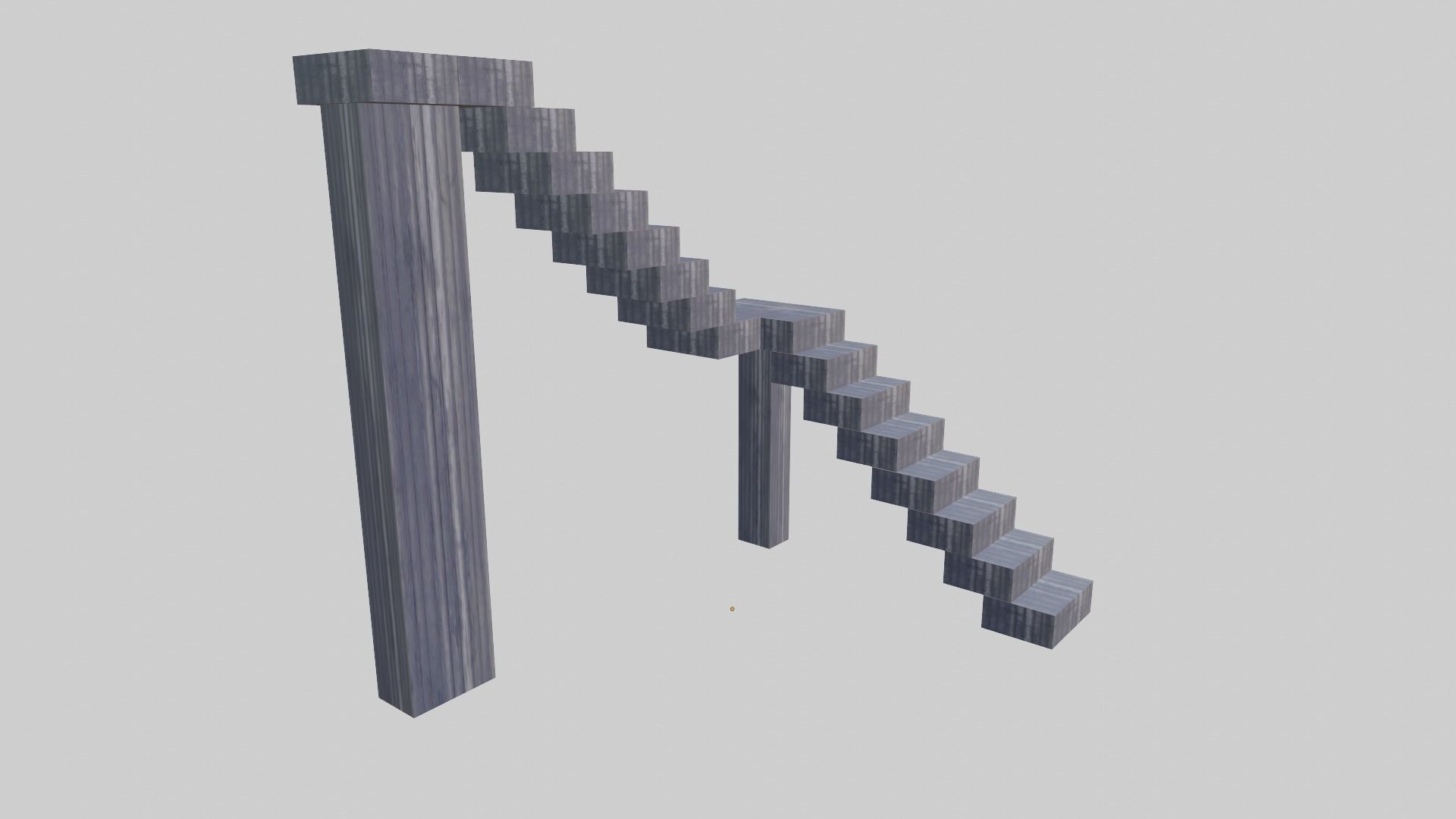 Wooden Staircase High-Poly model for game developing 3D model_3