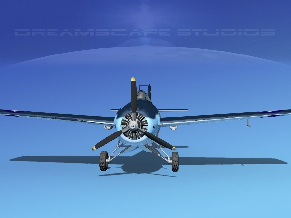 Grumman F4F-3 Wildcat V13 3D model_1