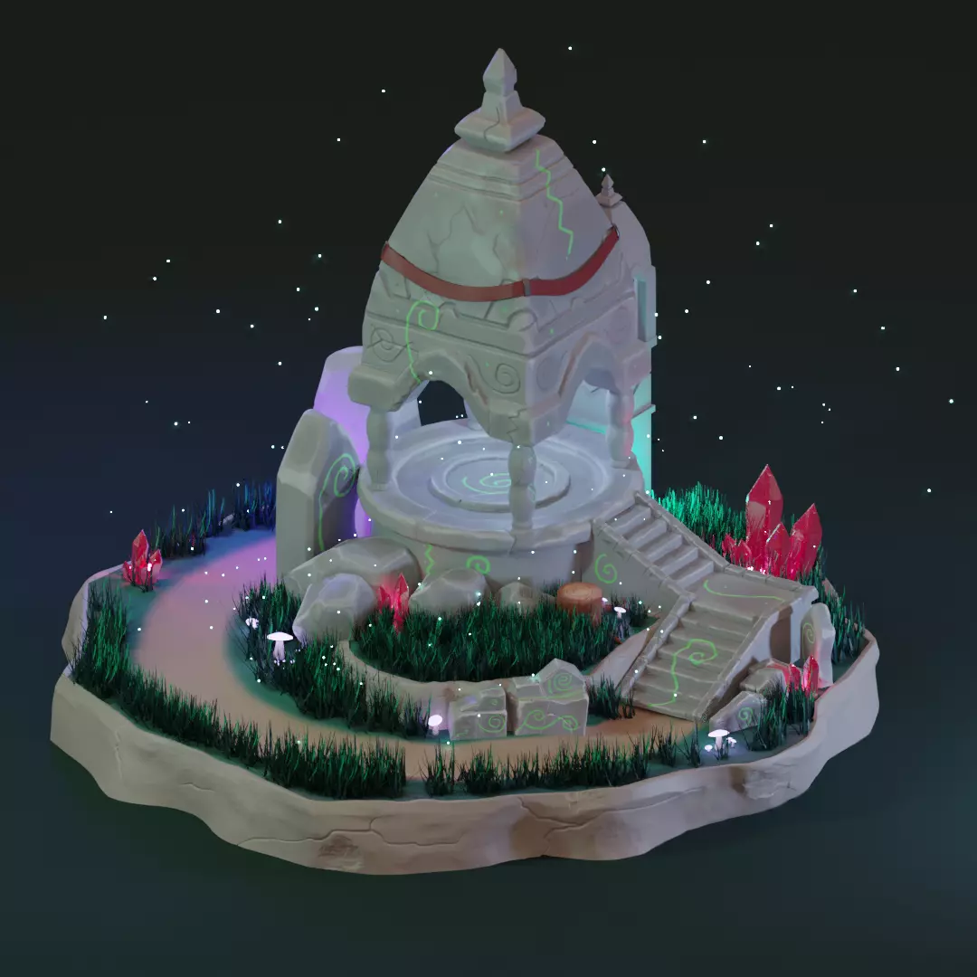 The Lost Temple Free 3D model_0