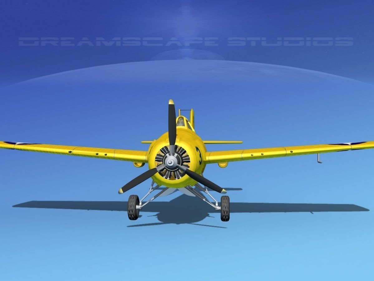 Grumman F4F-3 Wildcat V16 3D model_1