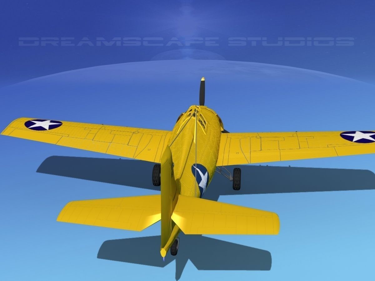 Grumman F4F-3 Wildcat V16 3D model_6