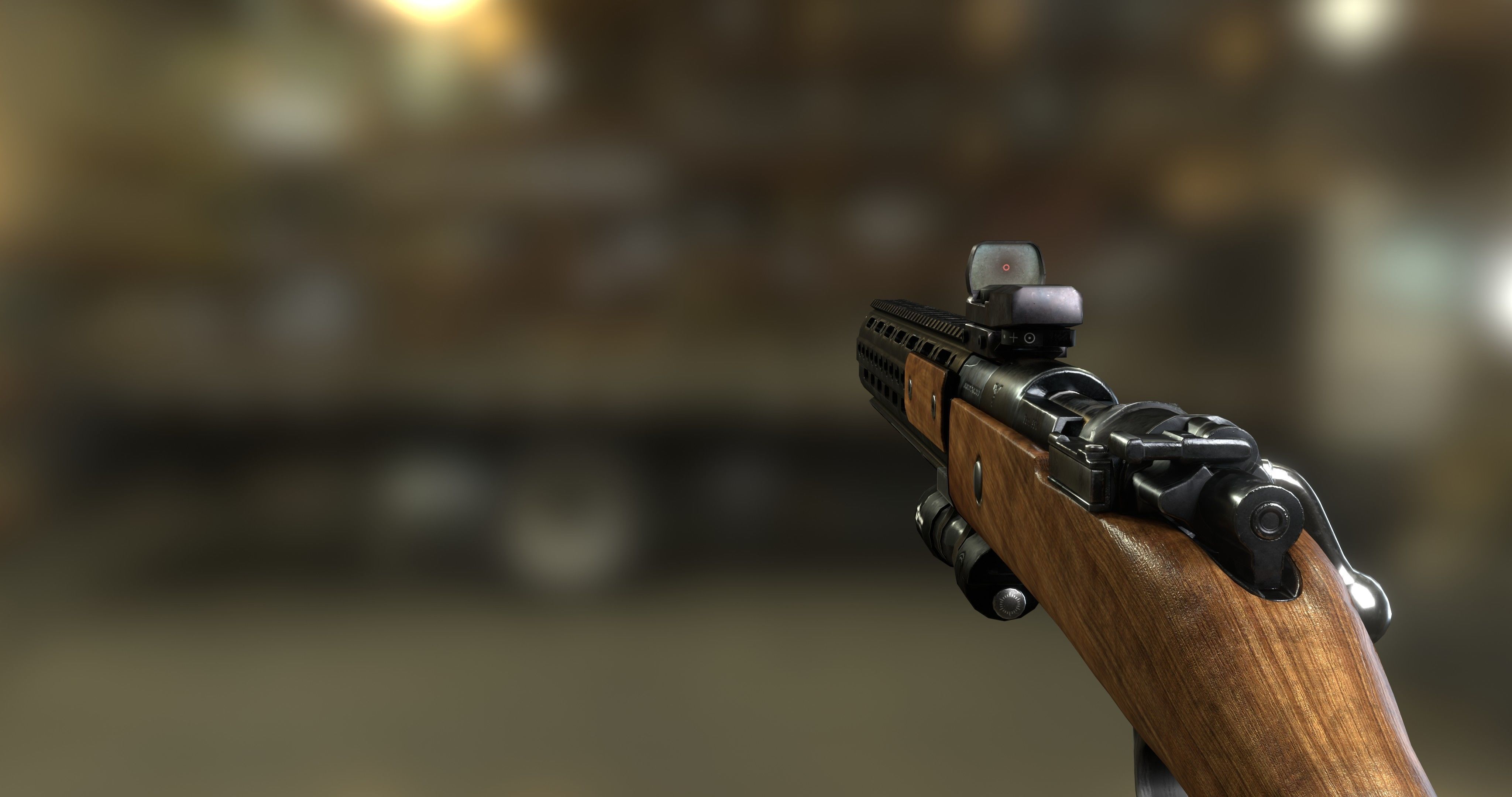 Karabiner 98k  Tactical Rifle Low-poly 3D model_6