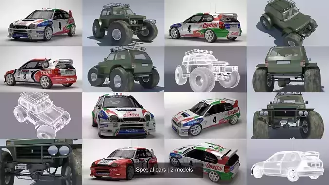 Special cars 3D Model Collection