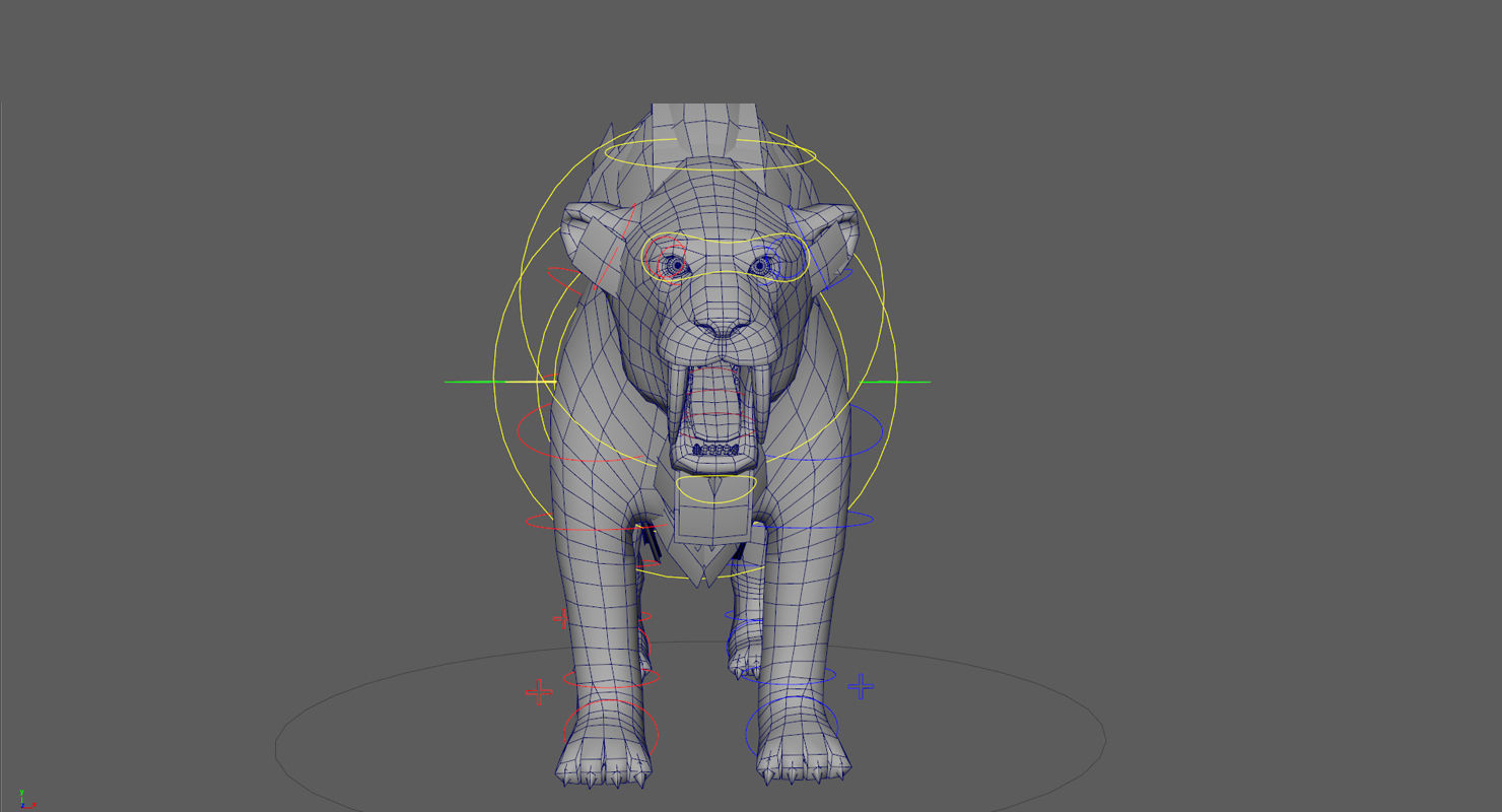 Saber tooth  Low-poly 3D model_17