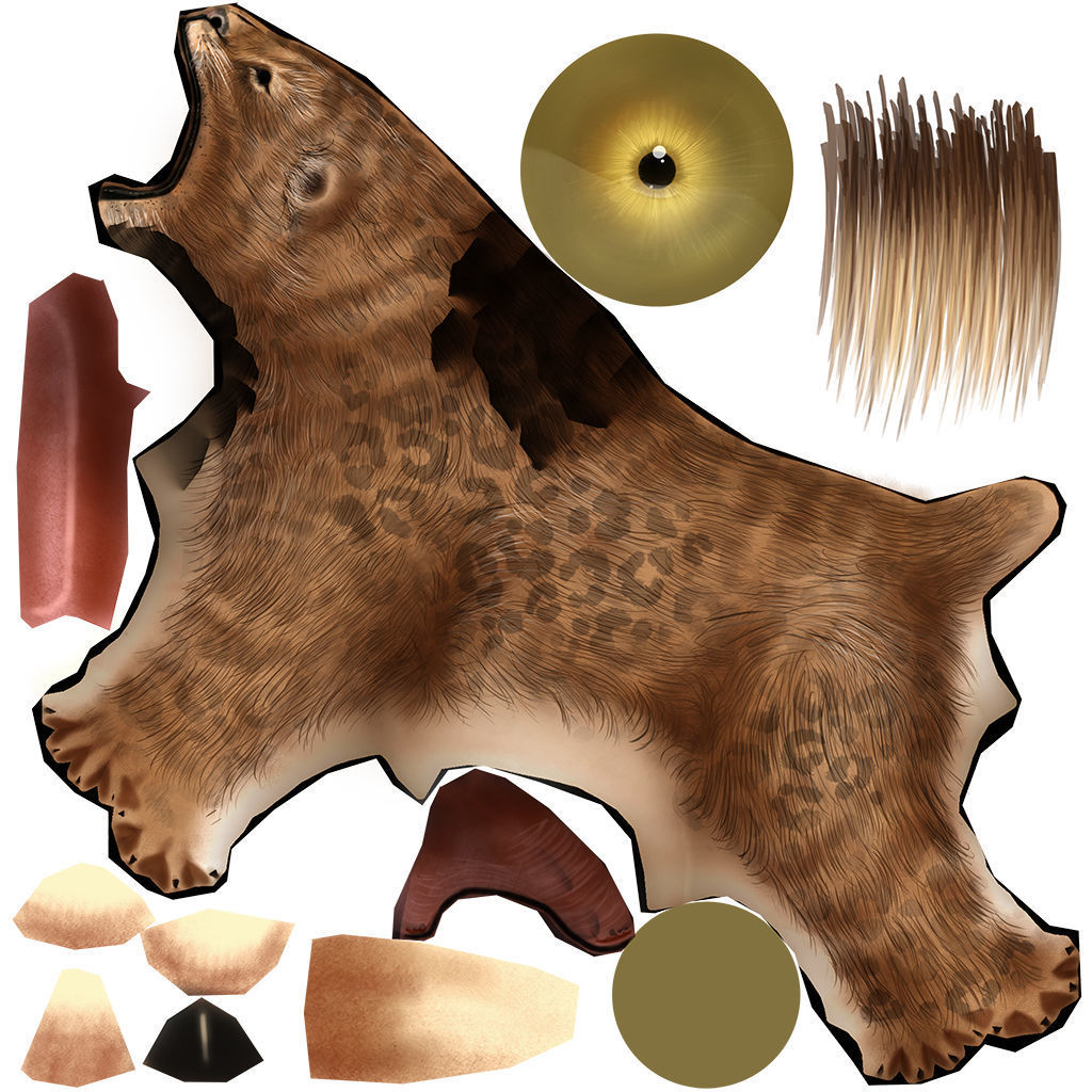 Saber tooth  Low-poly 3D model_27