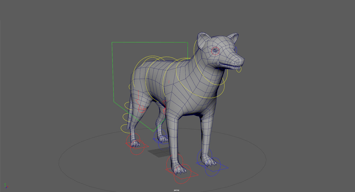 Tasmanian tiger Low-poly 3D model_12