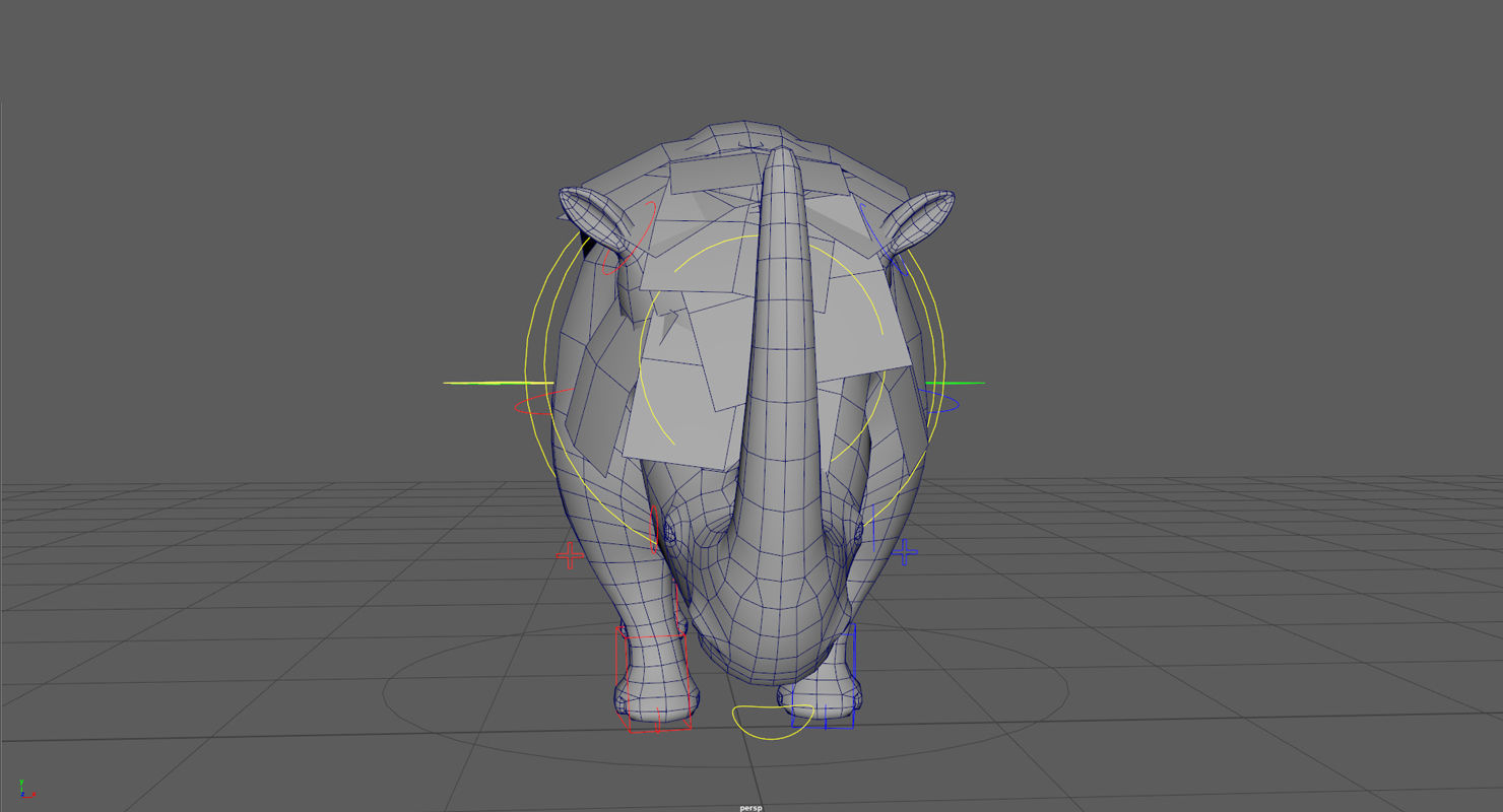 Woolly Rhinoceros Low-poly 3D model_22
