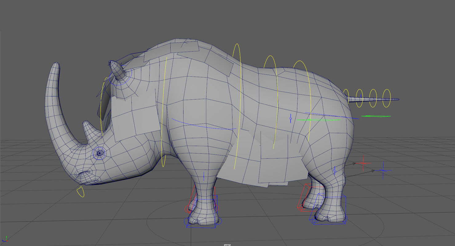 Woolly Rhinoceros Low-poly 3D model_21