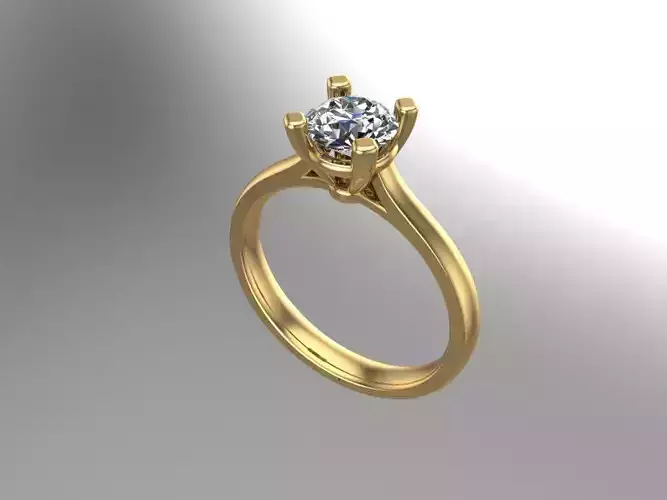 4 Prong Solitaire Ring