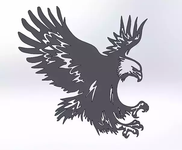 3d bald eagle  soldi Model Low-poly 3D model