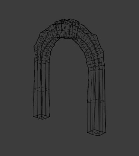 Stone Brick Gateway Free 3D model_9