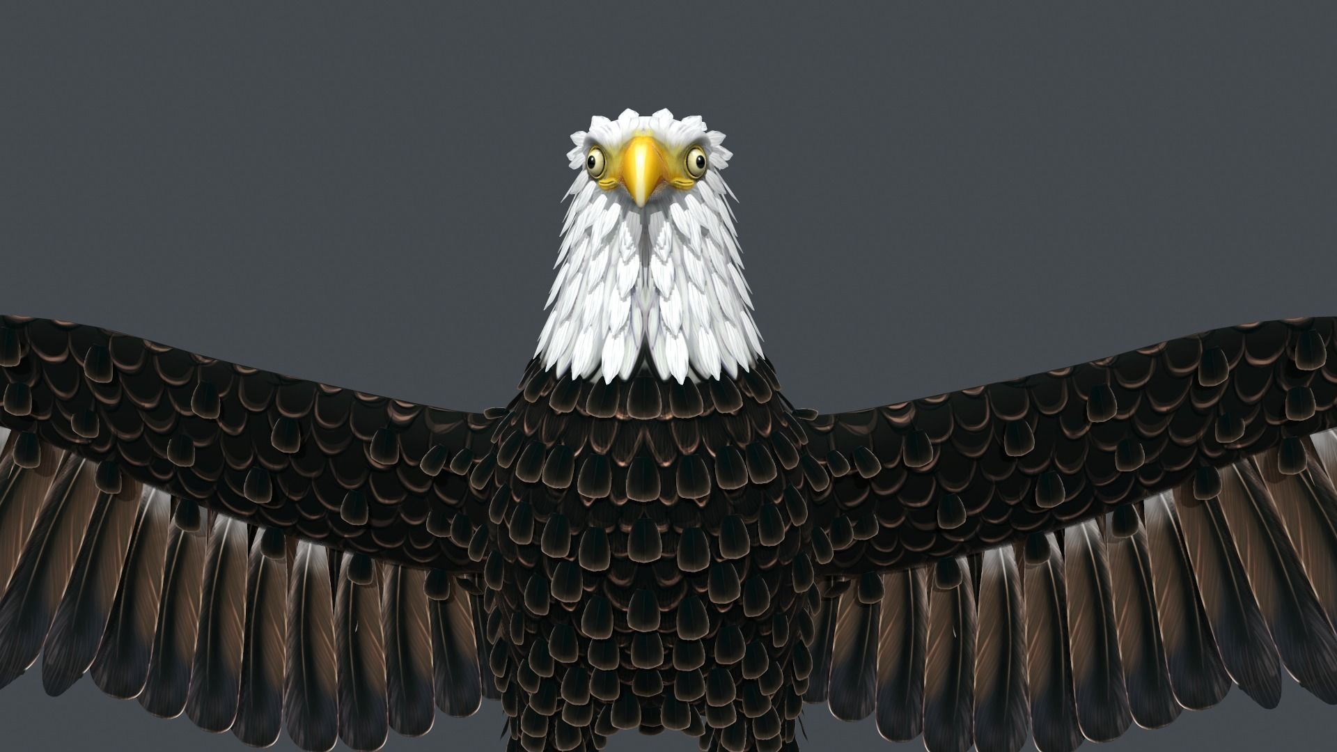 Bald Eagle Low-poly 3D model_3
