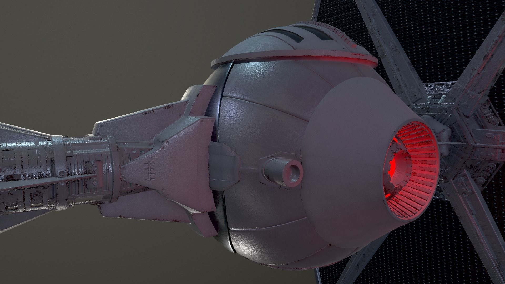 Tie Fighter Low-poly 3D model_13