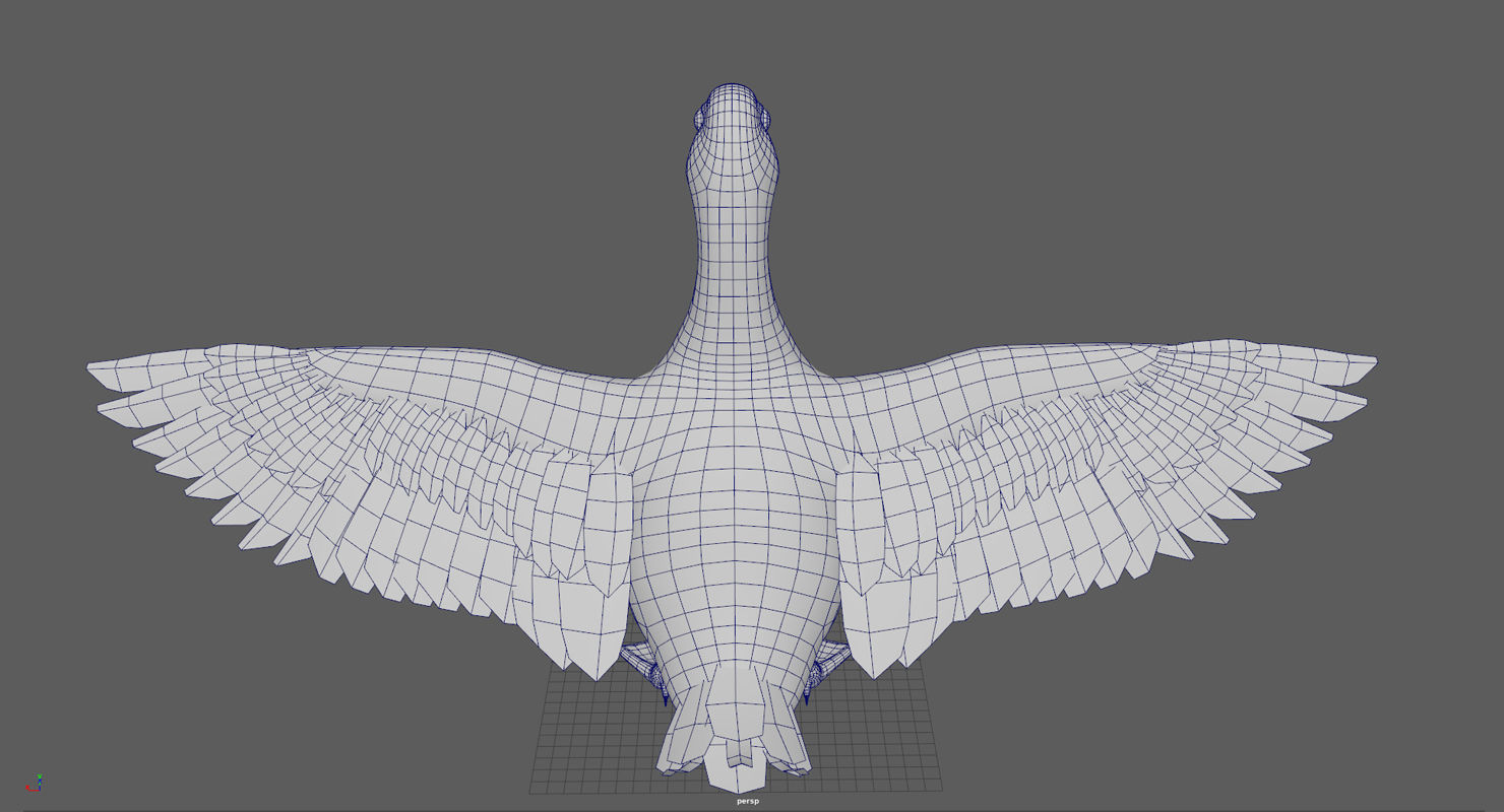 Mallard Duck Low-poly 3D model_9