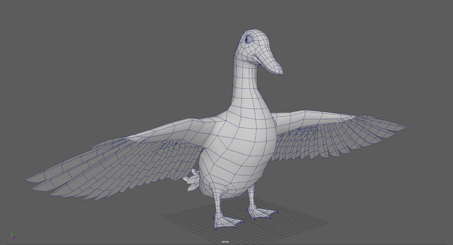 Mallard Duck Low-poly 3D model_11