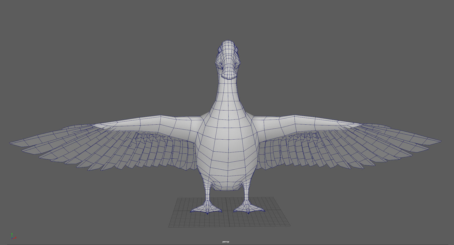 Mallard Duck Low-poly 3D model_8