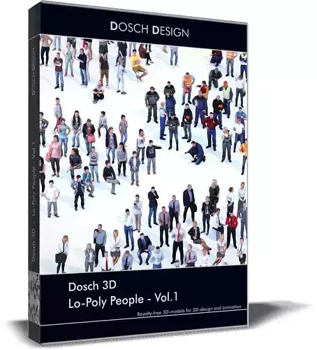 Dosch 3D Lo-Poly People Vol1 Sample Free low-poly 3D model
