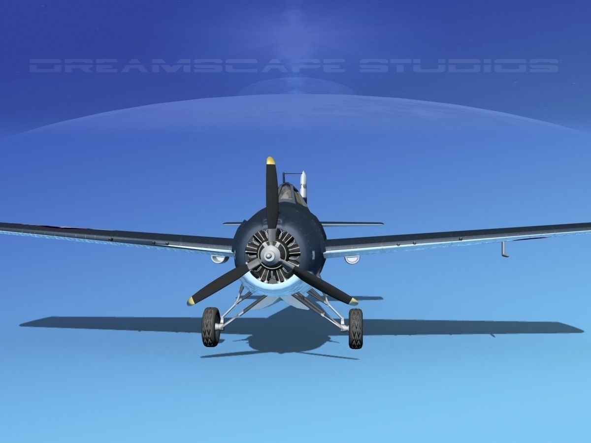 Grumman F4F-3 Wildcat V20 3D model_1