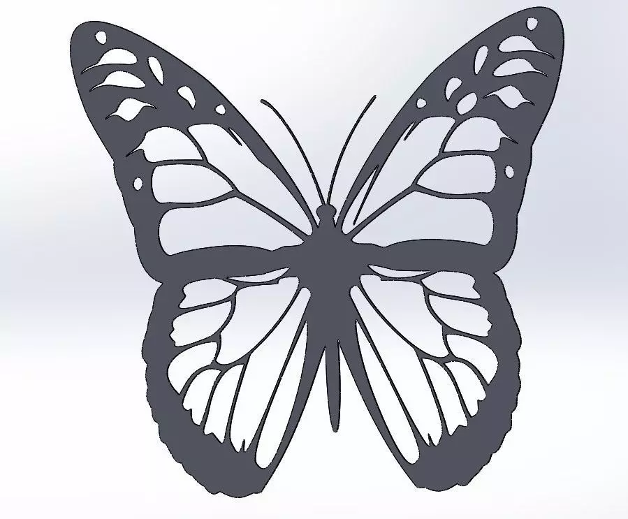 Large butterfly 3D model_0